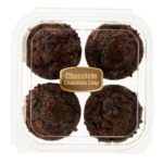 Chocolate Chocolate Chip Label on package on muffins
