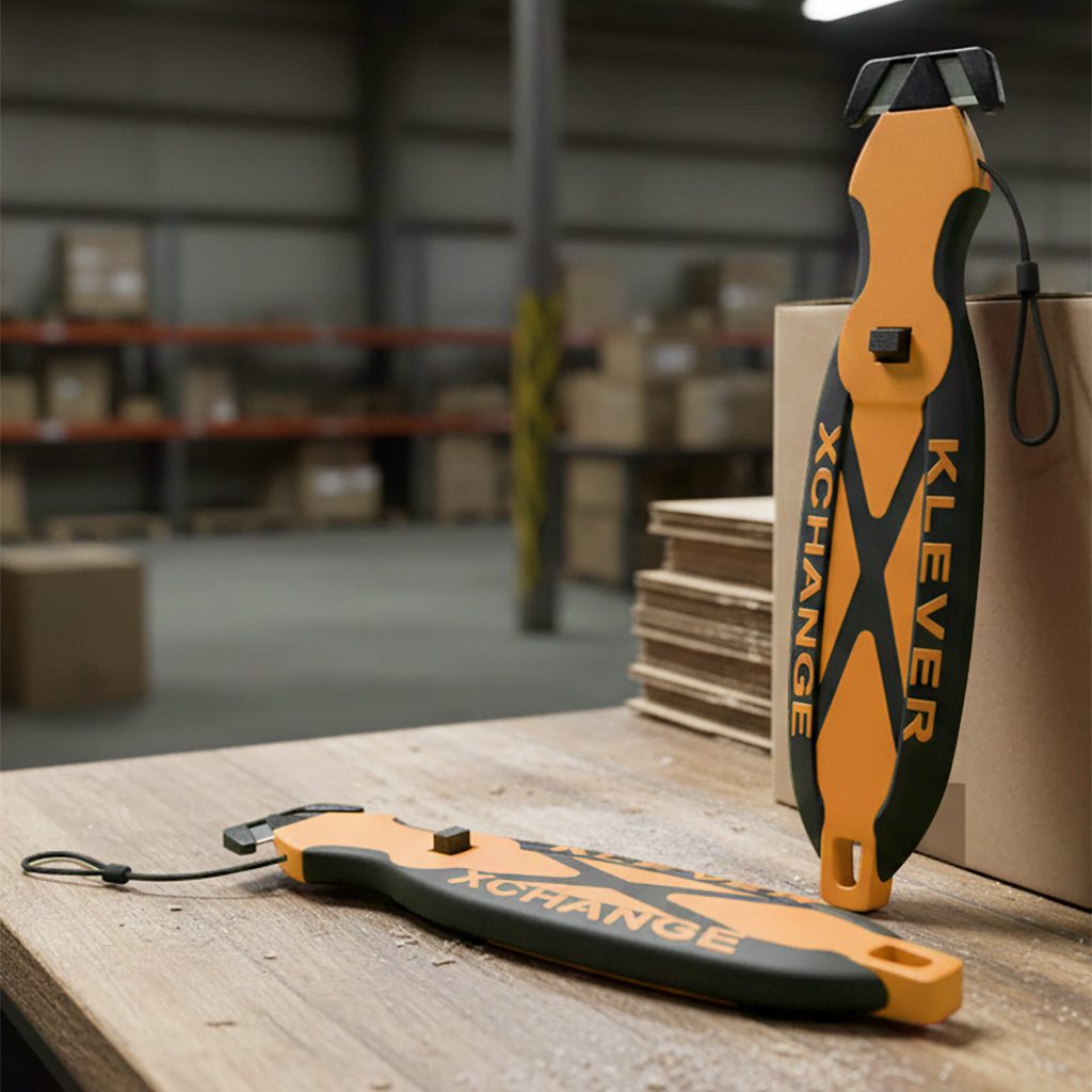 X-Change Orange Safety Cutter with Tape Splitter