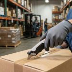 White Easy Cut Safety Cutters cutting a box open