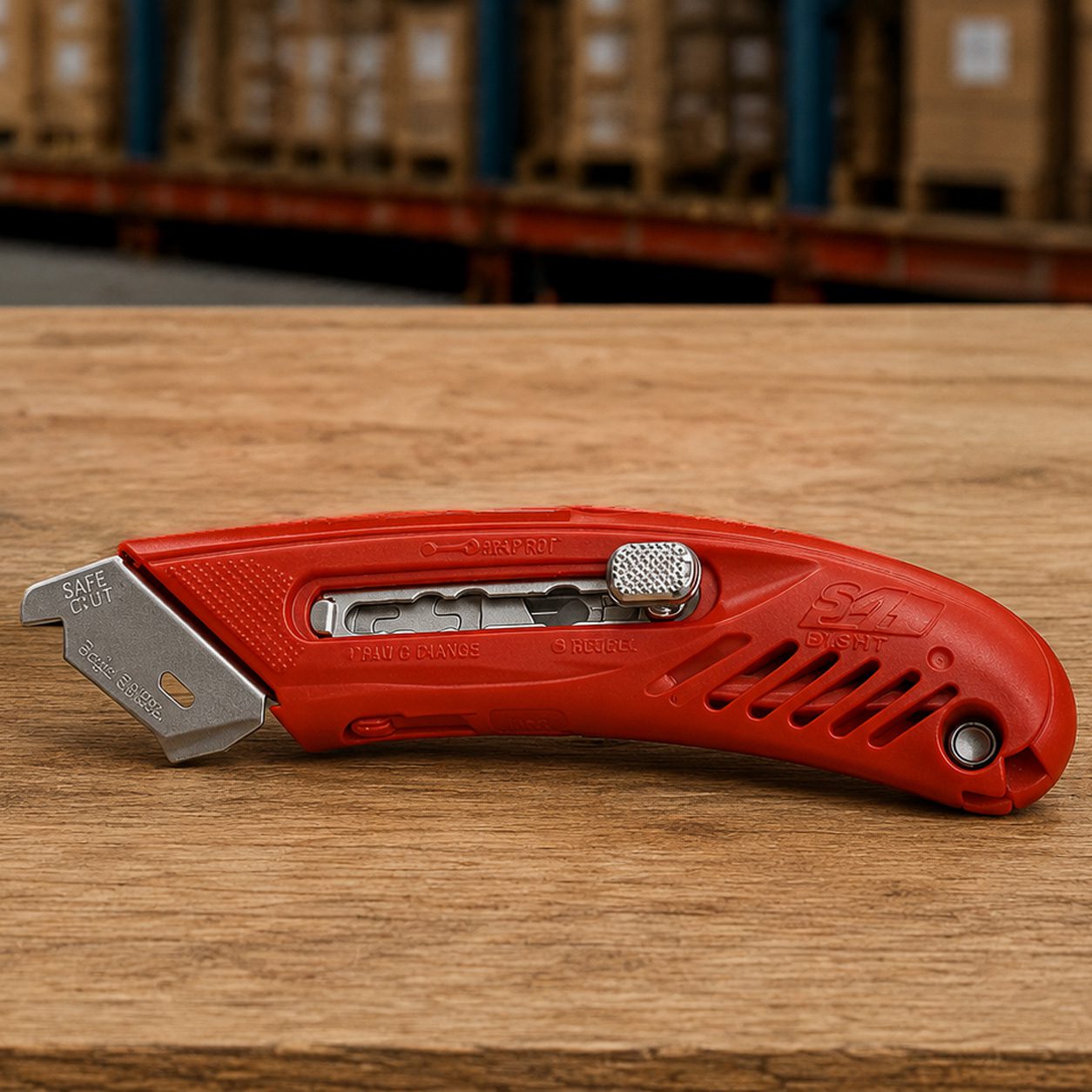 S4TM Left-Handed Safety Cutter | Ergonomic Box Knife for Lefties