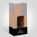 8 lb to go food carryout bag with vents and window