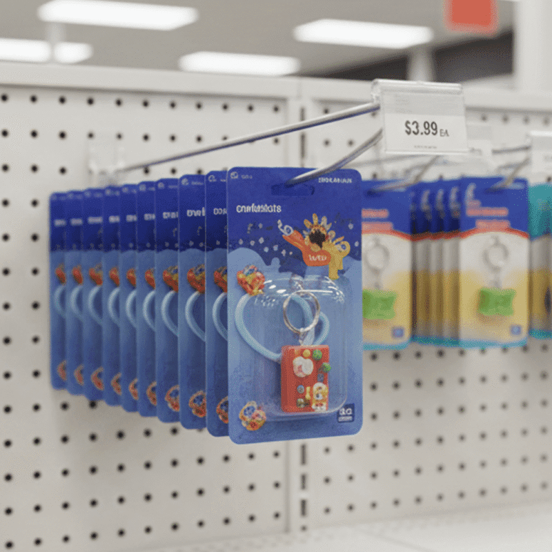 8" Flip Scan Hook-Straight Entry Hook with flip scan label holders