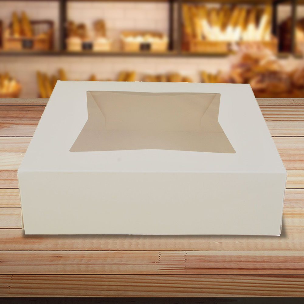 200 Pack White Bakery Pastry Boxes 8 x 8 x 4 Inches 