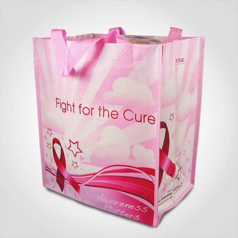 930007 Breast Cancer Awareness Tote Bag -fight for the cure design