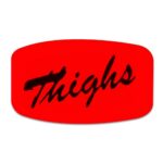 Chicken thighs label sticker