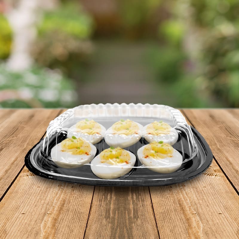 6 Count Deviled Egg Disposable Tray - 416/case | Party Trays