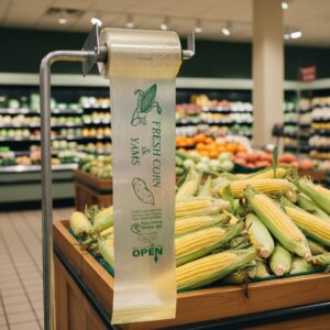 Fresh Corn and Yams Roll Bags Pull N Pak Produce Bags - 1260/case