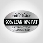 Ground Meat Label 90% lean Sticker