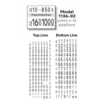 Monarch 1136-02 printing positions