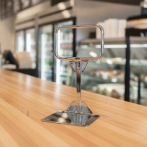 Small Sign Frame with Metal Stand Chrome 3.5" x 5.5"