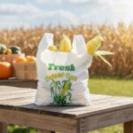 Sweet corn bag at a farm