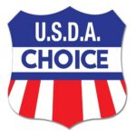 USDA Choice Badge Label red, white and blue design