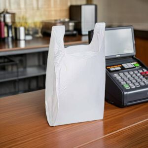 White Shopping Bag 8″ x 5″ x 18″