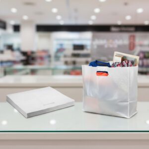 Plastic Shopping bag with die cut handles 16" x 24"