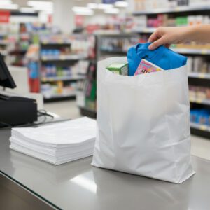 White plastic shopping bag 20" x 30"