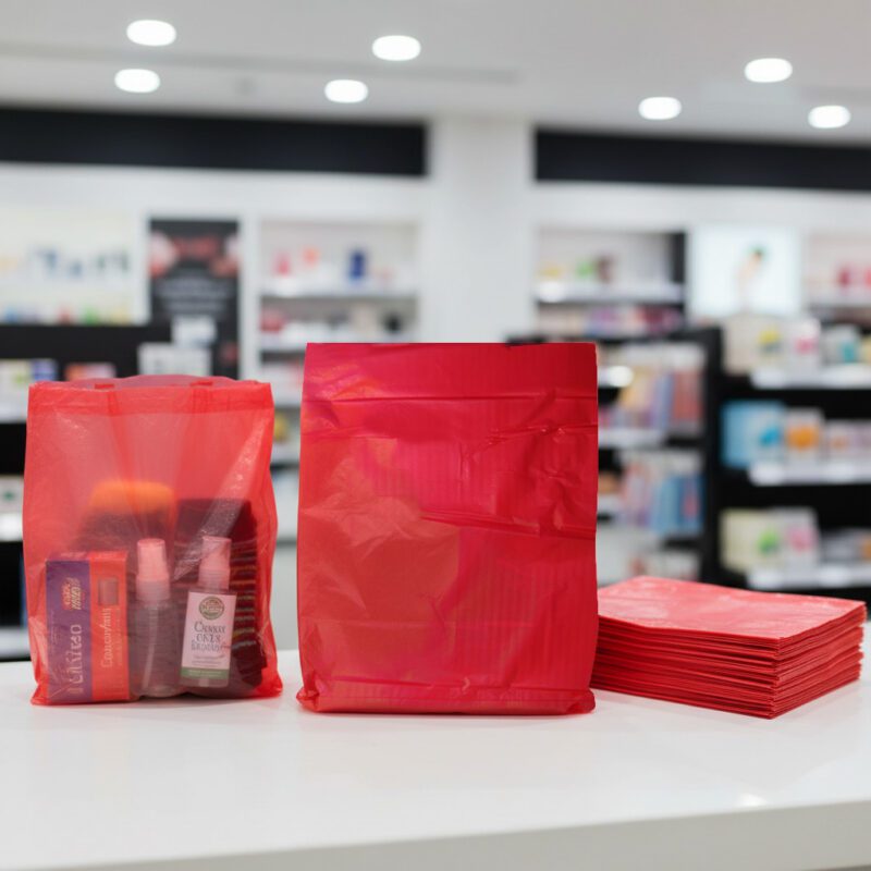 Red Shopping bag 8.5" x 11" for small retail sales