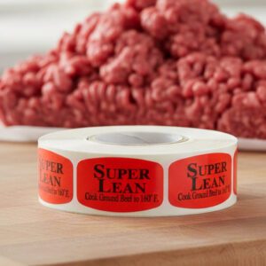 Super Lean Cook to 106 degrees Label Stickers - 1000/roll