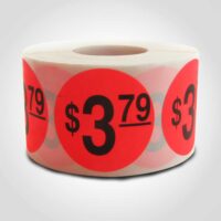 $3.79 Pricing Label 1 roll of 1000 stickers