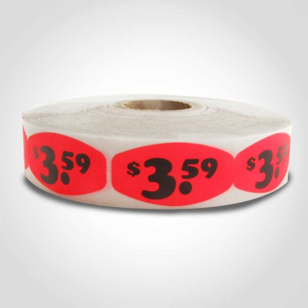 $3.59 Pricing Label 1 roll of 1000 stickers