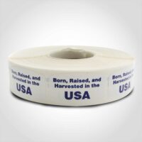 Born Raised and Harvested in the USA Origins Label - 1 roll of 500
