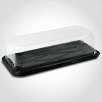 Large Bar Cake Container with High Dome Lid