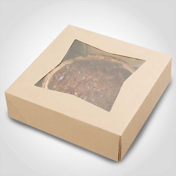 9 inch Pie Box with Window kraft 200 Pack