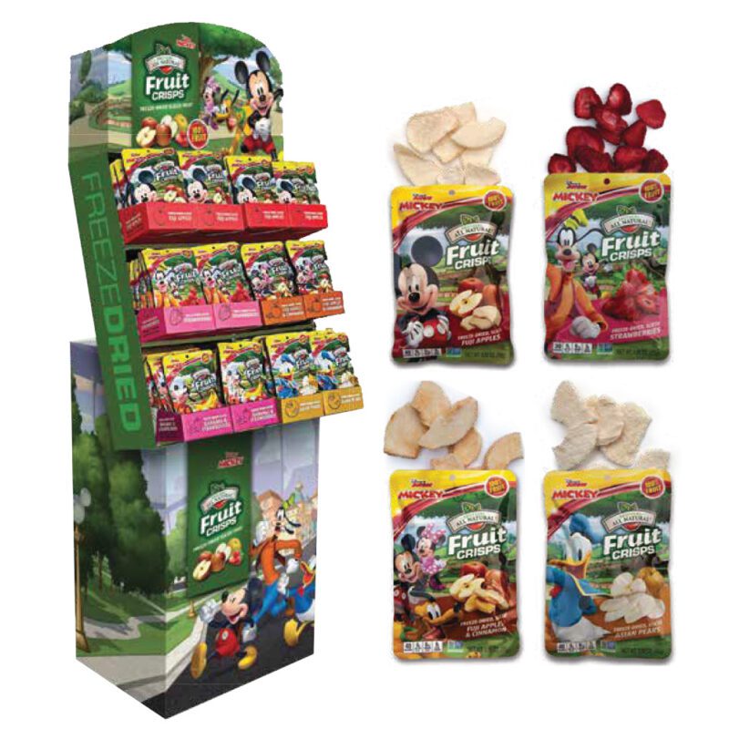 Junior Disney Fruit Crisps Floor Display with 144 Disney Fruit Crisp Bags