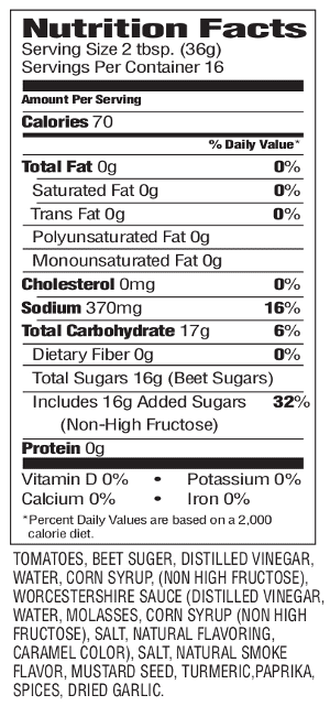 grandma foster smooth and mild nutrition facts