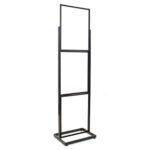 Floor standing sign holder 22"x28" triple frame 90" high- rectangular tube
