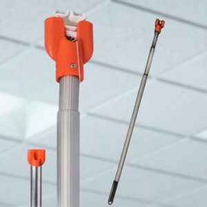 telescopic pole for store sign hanging