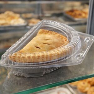 Half Pie Clamshell with pie inside