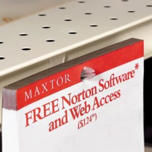 Arrowhead Fastener Sign Holder in use