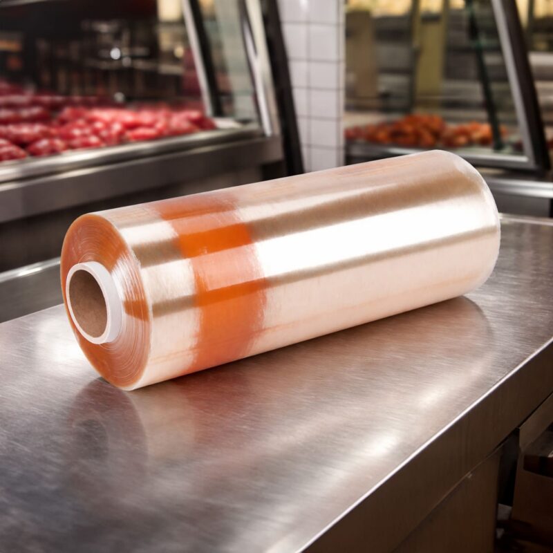 17 inch Dual Layer Professional meat film on butcher countertop