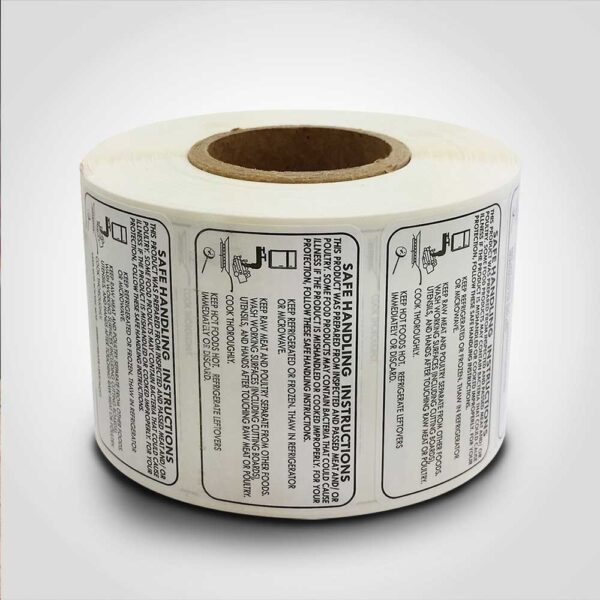 Safe Handling Label Black 1.25 x 2.25 in. 1 roll of 1000 stickers