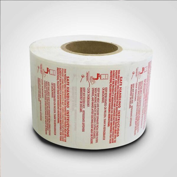 Safe Handling Label Red 1.25 x 2.25 inch 1 roll of 1000 stickers
