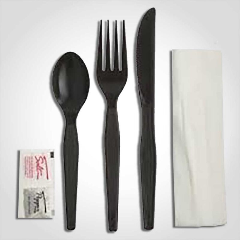 180075 Black Extra Heavyweight Cutlery Kit