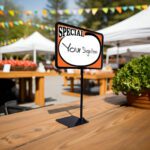 Sign Frame with Metal Stand Black 7″ x 11″
