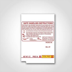 TEC SL-66-30/SL-6600 Line Center Code No Net Wt. Scale Label