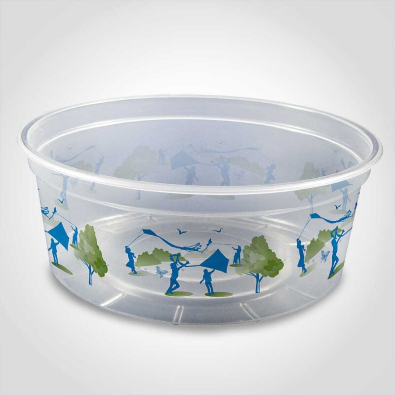 260575 8 oz. Spring and Summer Deli Container with Lid