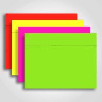 Ultra Day-Glo Fluorescent Assorted Colors Sign Card 7" x 11"