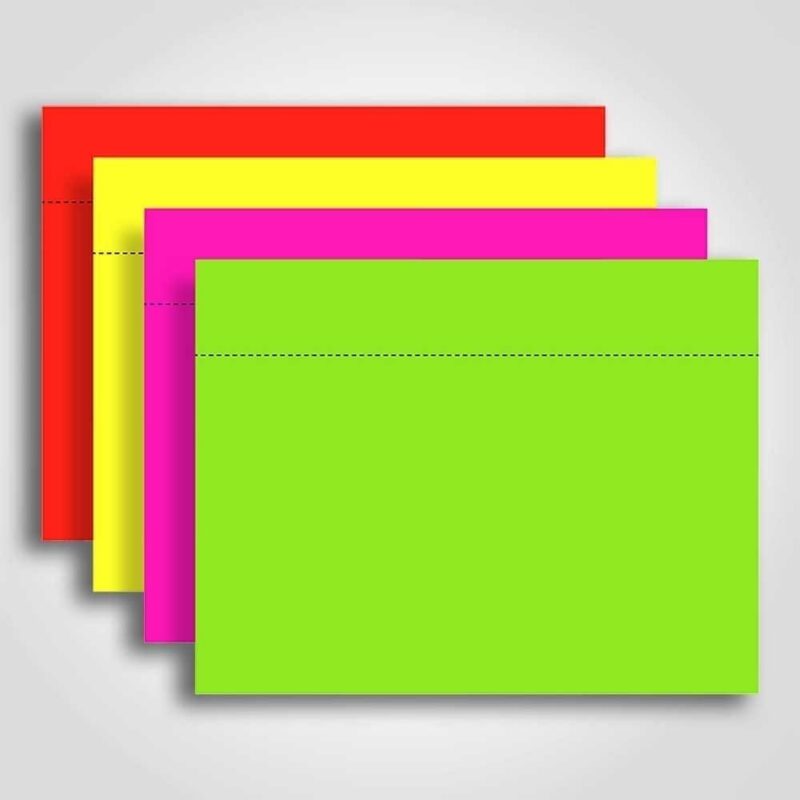 400200 Ultra Day-Glo Fluorescent Assorted Colors Sign Card 7" x 11"