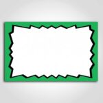 Blank Burst Sign Card Green 7" x 11"