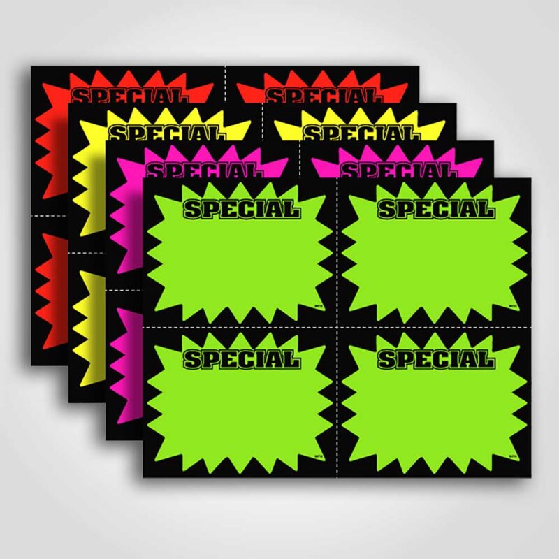 Special Laser Solar Burst Sign Card 11" x 8.5"