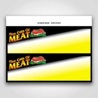 Fine Cuts of Meat Sign Cards 11" x 3.5"