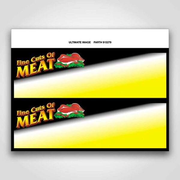 Fine Cuts of Meat Sign Cards 11" x 3.5"