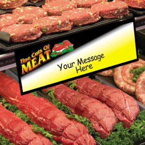 Fine Cuts of Meat Sign Cards 11" x 3.5"