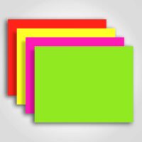 Ultra Day-Glo Fluorescent Assorted Colors Sign Card 8.5" x 11"