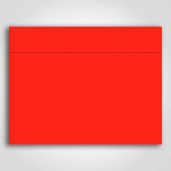 Ultra Day-Glo Fluorescent Red Sign Card 7" x 11"