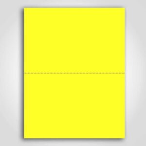 Ultra Day-Glo Fluorescent Yellow Sign Card 5.5" x 8.5"