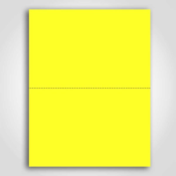 Ultra Day-Glo Fluorescent Yellow Sign Card 5.5" x 8.5"